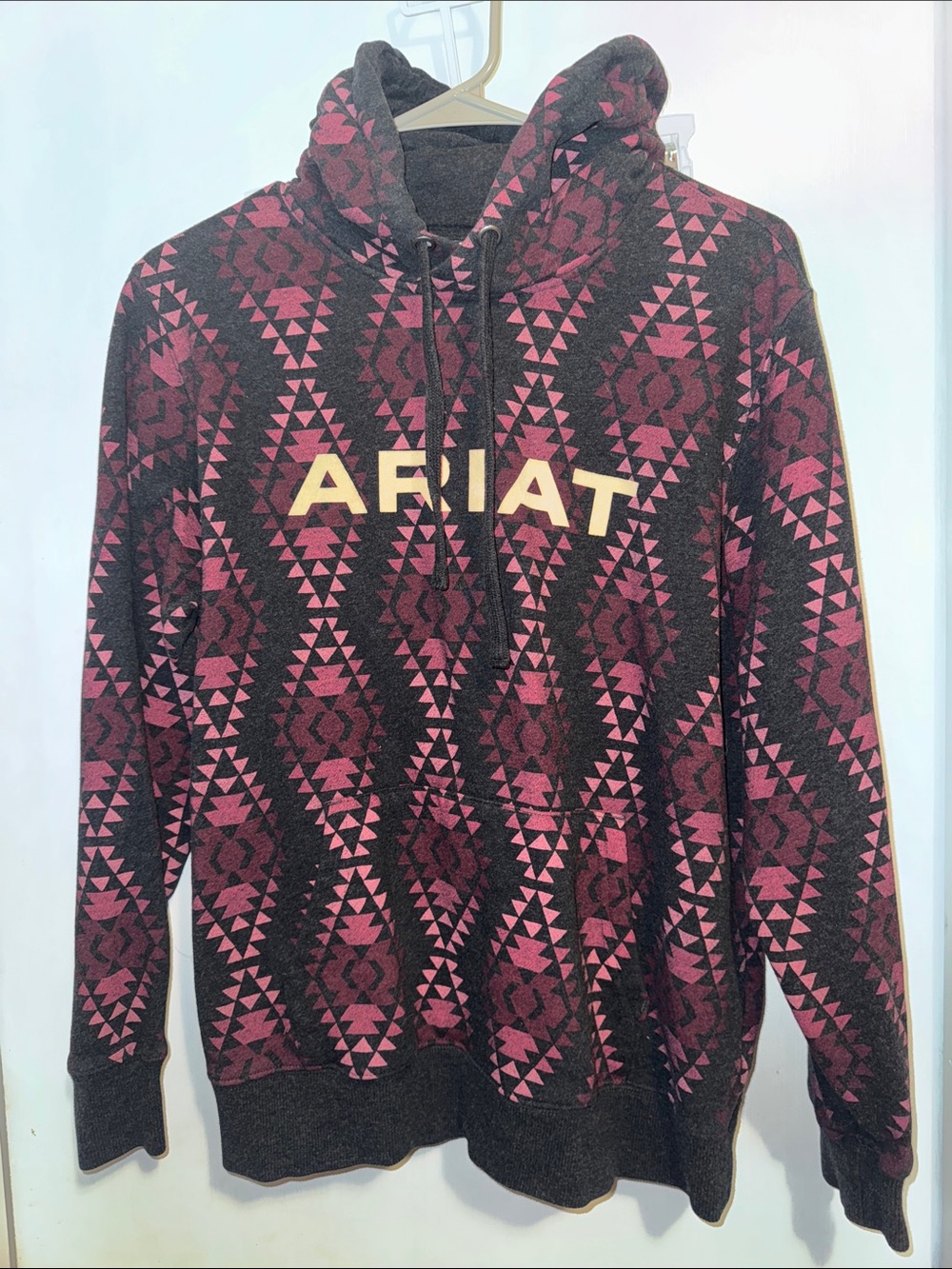 Ariat Women’s Black & Pink Geometric Logo Hoodie
